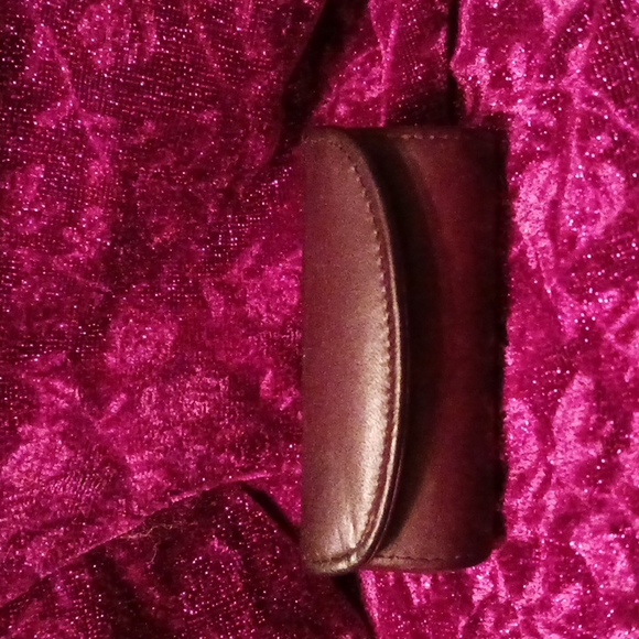 Coach Accessories Coach Lipstick Case Chocolate Brown Leather